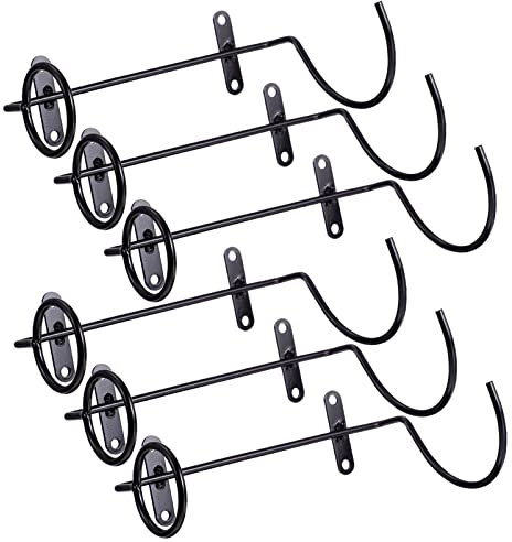 Cabilock Wand Weinregale Eisen Vintage Hängend Einzeln Weinflasche Rack Halter Weinflaschenhalter Weinständer Weinhalter Flaschenregal für Bar Pub Home Deko 6 Stück Schwarz