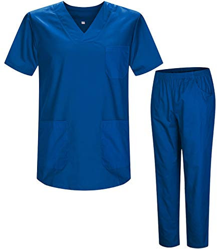 MISEMIYA - Uniformes Sanitario Unisex Uniformes Sanitarios MÉDICOS Conjuntos Sanitarios BZ-817-8312 - S, Azul 37 21