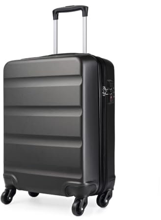 KONO Kofferset 3 Teilig Hartschale Reisekoffer ABS Leicht Trolley Rollkoffer Hartschalenkoffer Set - Klein Mittelgroß und Groß, Grau