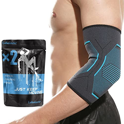 Loboinre Ellenbogenbandage Ellenbogen Bandage für Damen Herren für Tennisarm Kraftsport Golferarm Gewichtheben