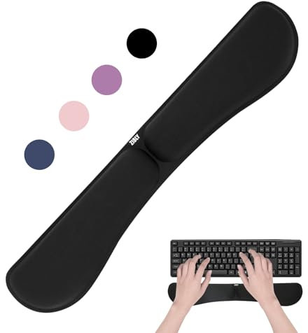 ZIBLY Keyboard Wrist Rest - Anti-Skid Non Slip Ergonomic Wrist Support for Keyboard - Easy Typing, Pain Relief - Wrist Rest Keyboard Premium Memory Foam for Work from Home Gaming Computer Laptop