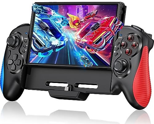 HASACOOL One-Piece Switch Pro Controllers Replacement for Nintendo Switch/OLED, with Adjustable &Auto Turbo/Precise Motion Control/Dual Motor Vibration