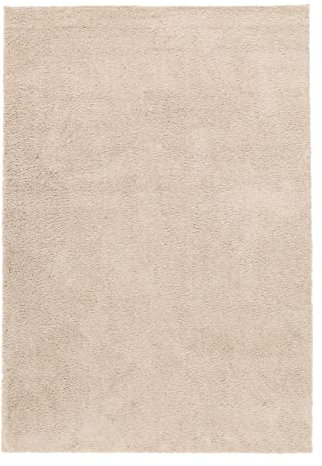 RugVista, Comfy, Kinderzimmer Teppich, 250 x 350 cm, Kinderteppich für Kinder, Spielteppich für Babys, Shaggy handwebstuhl, Maschinell hergestellt, Hochflor, Keine schädlichen Stoffe, Beige