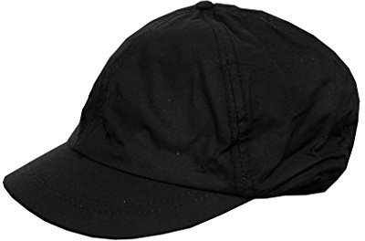 Leichte Schiebermütze echte Peaked Cap mit Gummizug Herren-Cappi aus Baumwolle wasserabweisend und in Einheitsgröße in den Farben schwarz, braun und dunkelblau für Damen und Herren