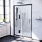 Nes Home 1500mm Aluminium Matte Black Shower Sliding Door Tempered Glass