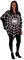 PartyXPeople Spinne Poncho Damenkostüm Spider Web Verkleidung Kostüm schwarz-silber 13702-STD