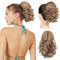REECHO Pferdeschwanz Haarverlängerung, 23 cm Kurze lockige gewellte Haarklammer Haarteil Pferdeschwänze Haarverlängerungen Haarteile für Frauen Ponytail Extension - Dunkelblond