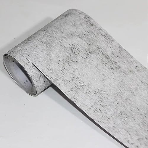 Dostear TapetenbordüRe Selbstklebende BordüRe Wand Wohnzimmer Tapeten Fliesenaufkleber Bad Dekoband Selbstklebend grau 5 8x1000cm