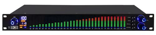 EpuzEr Processore Equalizzatore Digitale Professionale Doppio a 31 Bande, 10 Effetti preimpostati salvati, riduzione del Rumore, qualità del Suono in Uscita ad Alta Definizione,EQ-777S