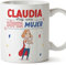 MUGFFINS Tazas Personalizadas para MUJER/ESPOSA - En Español - ¡Eres Súper! - 11 oz / 330 ml - Regalo personalizable original y divertido