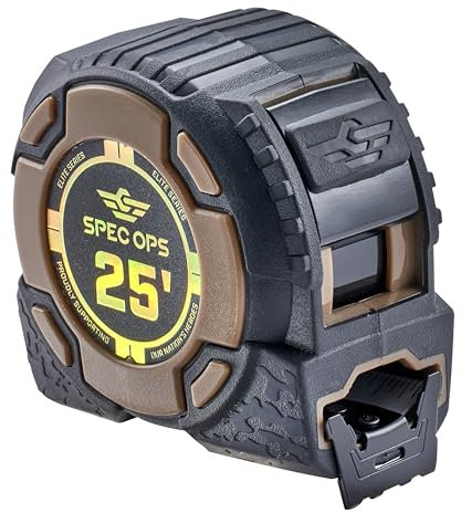 Spec Ops Tools Elite Series Maßband, 7,8 cm, doppelseitige Klinge, 3,6 m auffällig, Militärqualität, 3% an Veteranen gespendet