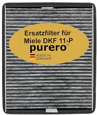purero® Ersatzfilter DKF 11-P passend für Miele Dunstabzugshauben DA 59xx W und DA 7198 W / 4002516429135/11762530 / 28996421EU1 - Geruchsfilter - Made in Germany