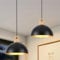 MRHYSWD Industrial Pendelleuchte Esstisch 2er-Pack Schwarz Gold Deckenlampe Hängend Modern Kronleuchter Vintage Hängelampe Wohnzimmer Schlafzimmer Küche Esszimmer - Ohne E27 Glühbirnen, ø30cm