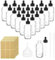 PATIKIL 120ml Glass Dropper Bottle, 24Pcs Leakproof Essential Oils Sample Liquid Perfume Container with Eye Dropper Labels Funnel for Storage Home Travel, Clear