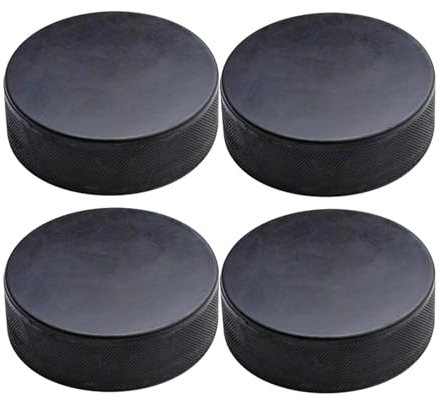 Trainings-Hockey-Pucks,Eishockey-Pucks | Offizielle Verordnung 4 Stück Klassische Trainings-Hockey-Pucks,Durchmesser 3 Zoll, Dicke 1 Zoll, Eishockeyzubehör für Teichhockey, Rollhockey