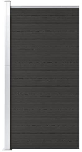 Zaun & Absperrungen Zaunblende WPC 95x186cm schwarz Zaunpaneele