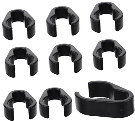 CATIEBYE 10pcs Plastic Mic Cable Holder Clips Cord Clip Organizer for Recording Microphone Pole Cord Clamp