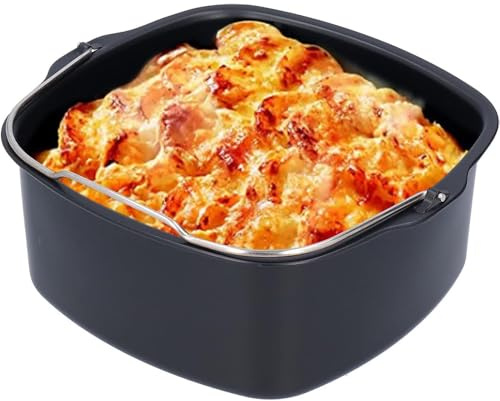 Hapivida Baril à Gâteau, Moule à Gâteau Air Fryer Plat de Cuisson Friteuse Pain Panier de Cuisson Pizza Plate Grill Pot Mat (16cm)
