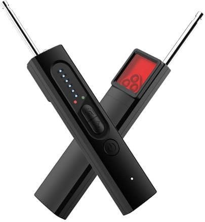 Yalis Detector de Camaras y Microfonos Ocultos, Camara Espia Espía Oculta, Monitoreo Remoto Detector Portátil Camara Oculta, Inalámbrico, Oficina, Hotel, Dispositivo de Camara Espia Oculta