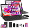 SUAAT Android 13 Tablet 10 Pulgadas, 14GB RAM+128GB ROM (TF 1TB), 5G + 2.4G WiFi, GPS/2.0 GHz/Bluetooth 5.0/8000mAh/8+5MP/1280 * 800 Pixels/GMS,Tablet 2 en 1 con Teclado y Ratón- Negro