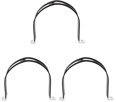YYIGVMO 3 Stücke 150mm Gummi Gefüttert U Clips, 304 Edelstahl Gummikissen Rohrschellen, Leitungsschelle, für Rohr- oder Drahtschnur-Installation