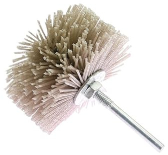 Drahtbürste Winkelschleifer 2-teilige Bohrer-Schleifdraht-Nylon-Radialpolierbürste mit Außendurchmesser 85 mm(P180)