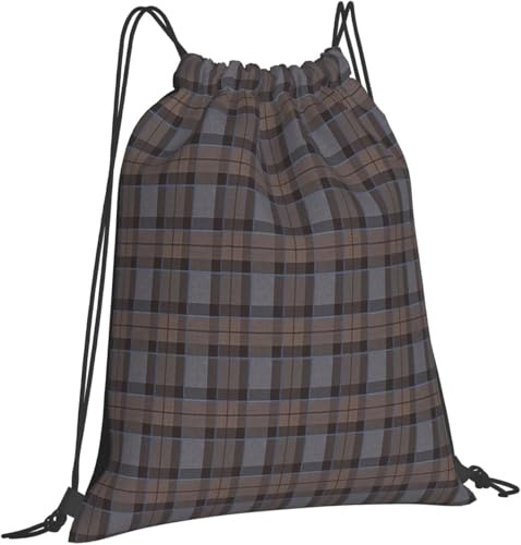 Tunnelzug Gymsack Fraser Hunting Tartan Plaid Turnbeutel Faltbar Erwachsene Kordelzug Sportbeutel, Für Reisen, Schule, Strand, 36x42cm
