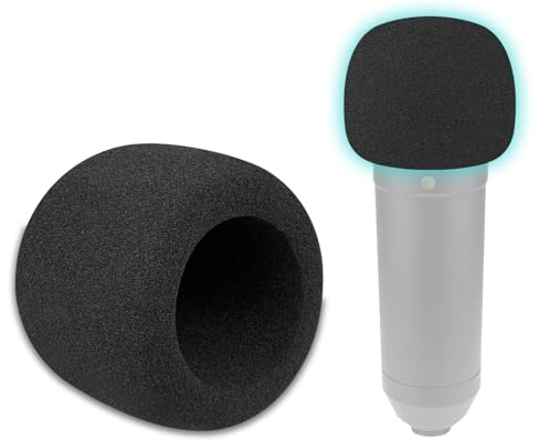 SOULWIT 2 Stück Mikrofon Pop Filter für RØDE(Rode) NT1 Series(Gen 1/2/3/4/5/Signature)/NT1-A, Schutz Mikrofon Schaum Abdecken Windschutz
