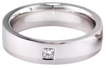 Herren Ringe Nordisch, Herren Ringe Set Silber mit 0,1 Ct Diamant Pt950 Größe 65 (20.7)