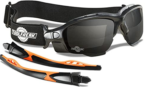 ToolFreak Spoggles - Safety Glasses & Protective Goggles Combination Smoke Lens