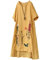 FTCayanz Women's Summer A-Line Embroidered Linen Dress Hi Low Long Tunic Yellow Large