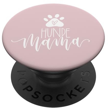 June & Lucy Hundemama JLZ011 PopSockets Klebender PopGrip - Phone Grip - Rosa - Kompatibel mit Handy