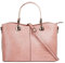 Cluty Handtasche Echt Leder Damen | Made in Italy, Smartphonefach, Damenhandtasche im Kroko-Design, Umhängetasche mit Reißverschluss, Ledertasche mit Henkel rosa | 021168