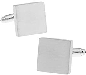 Wycian Manchettenknoepfe Silber Eckig, Brautvater Manschettenknöpfe Kupfer 1.6X1.6CM für Männer Vater Freund Tuxedo Shirt