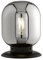 LED Tischlampe Industrial mit Rauchglas - kleine Nachttischlampe 23cm