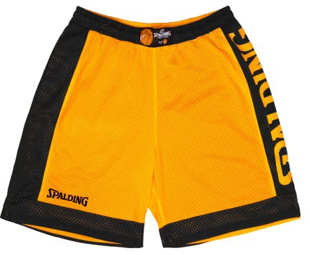 Spalding - Reversible Shorts - Basketball Shorts - Mango-Sorbet/Schwarz - Sportbekleidung - Sport - Atmungsaktiv