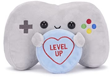 Swizzels Love Hearts 18CM (7-inches) Video Game Controller Level Up Plush Soft Toy