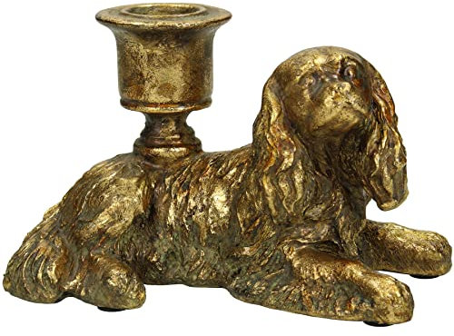 Kerzenständer Cocker Spaniel Hund Kerzenhalter Kerzenträger Dog Lover Figur Deko Kerzenleuchter