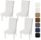 MIULEE Stuhlhussen 4er Set Stuhlhusse Samt Stretch Elastischer Stuhlbezug Abnehmbarer Waschbarer Stuhlhussen Schwingstühle für Küche Wohnzimmer Bankett Familie Restaurant Hotel Party，Weiß