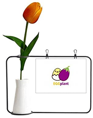Künstliche Blumenvase, Aubergine, Silar-Tulpe, Dekorationskarte