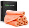 Nineigh Mikrofaser Abschminktücher Waschbar, 6 Stück Make-Up Entferner Tuch Wiederverwendbar Mikrofaser Gesichtsreinigungstuch für Alle Hauttypen Make Up entfernen(20x40cm, Orange)