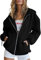 Timuspo Damen Sweatjacke Hoodie Sweatshirtjacke Pullover Oberteile Kapuzenpullover Full Zip Casual Hoodie Sweatshirt