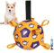 YUEMING Hundespielzeug Ball, Hundefußball mit Griff und Pumpe, Dauerhaft Hundespielzeug für Kleine Mittlere Große Hunde Fußball für Hunde, Wasserspielzeug (Gelb, 19cm)