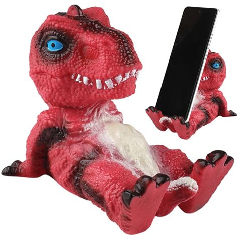 Beedozo Dinosaurier-Handyhalter - Cartoon-Handyständer,Robuster Handyständer, Handyhalter für Handy, Spielekonsolen, Tisch