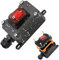 SIGANDG Wasserdichter Inline-Schalter Wippschalter Kabelschalter 12V DC 25A DPST 4-Pin 12V Schalter Schnurschalter Offen Doppelloch Wasserdichte Box Doppelseitiger Eingang IP68(Rot)