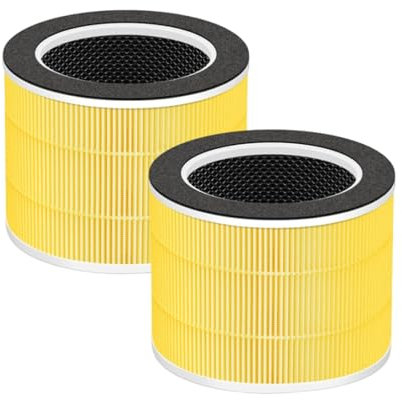 BAMBOOST Ersatzteile Ture HEPA-Filter Kompatibel mit RENPHO RP-AP088 Luftreiniger RP-AP088W/RP-AP088B und RP-AP088-F2,4-stufiges Filtersystem, Teilenummer RP-AP088-f1, 2er-Pack