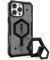URBAN ARMOR GEAR Bundle Pathfinder MS Case/Magnetring kompatibel mit Apple iPhone 16 Pro Max (Wireless Charging/Magnetische Aufladung kompatibel, Hülle inkl. Band) ash/schwarz