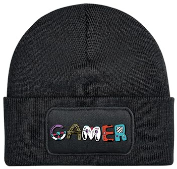 NIMAMA Mütze Beanie Gamer Wintermütze Statement Spruch Print Geschenk Unisex Strickmütze für Herren & Damen