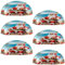 Luoweisi 6 Stück Muschelgriffe, Weihnachtsmann, Strandkorb, Schublade, Ziehgriffe, halbrunde Küchenschranktürgriffe und Knäufe, Möbel, Schrank, Kommode, Griffe mit Schrauben