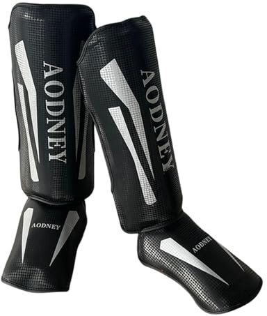 kowaku Espinilleras para Kickboxing, Muay Thai, Protectores de piernas y pies, Equipo de Boxeo, Almohadillas de protección para el Empeine de Las piernas